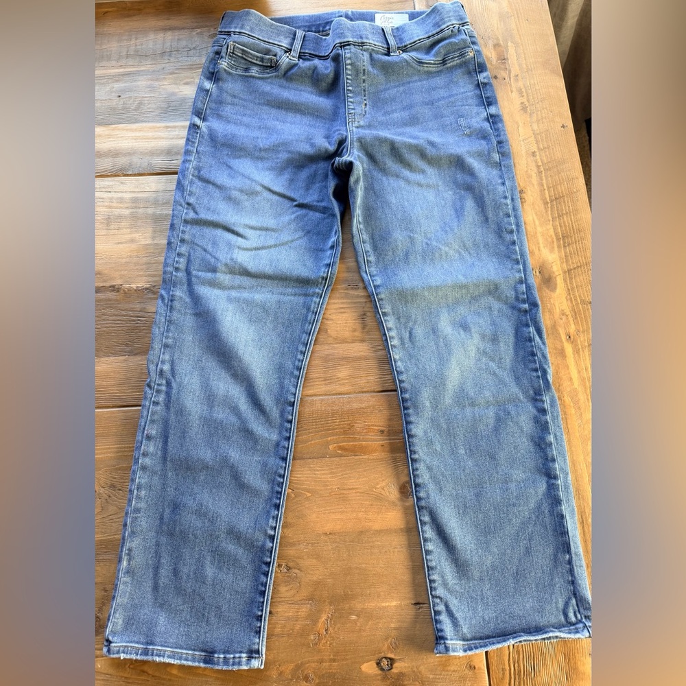 Cosmic Blue Love pull on stretchy jeans